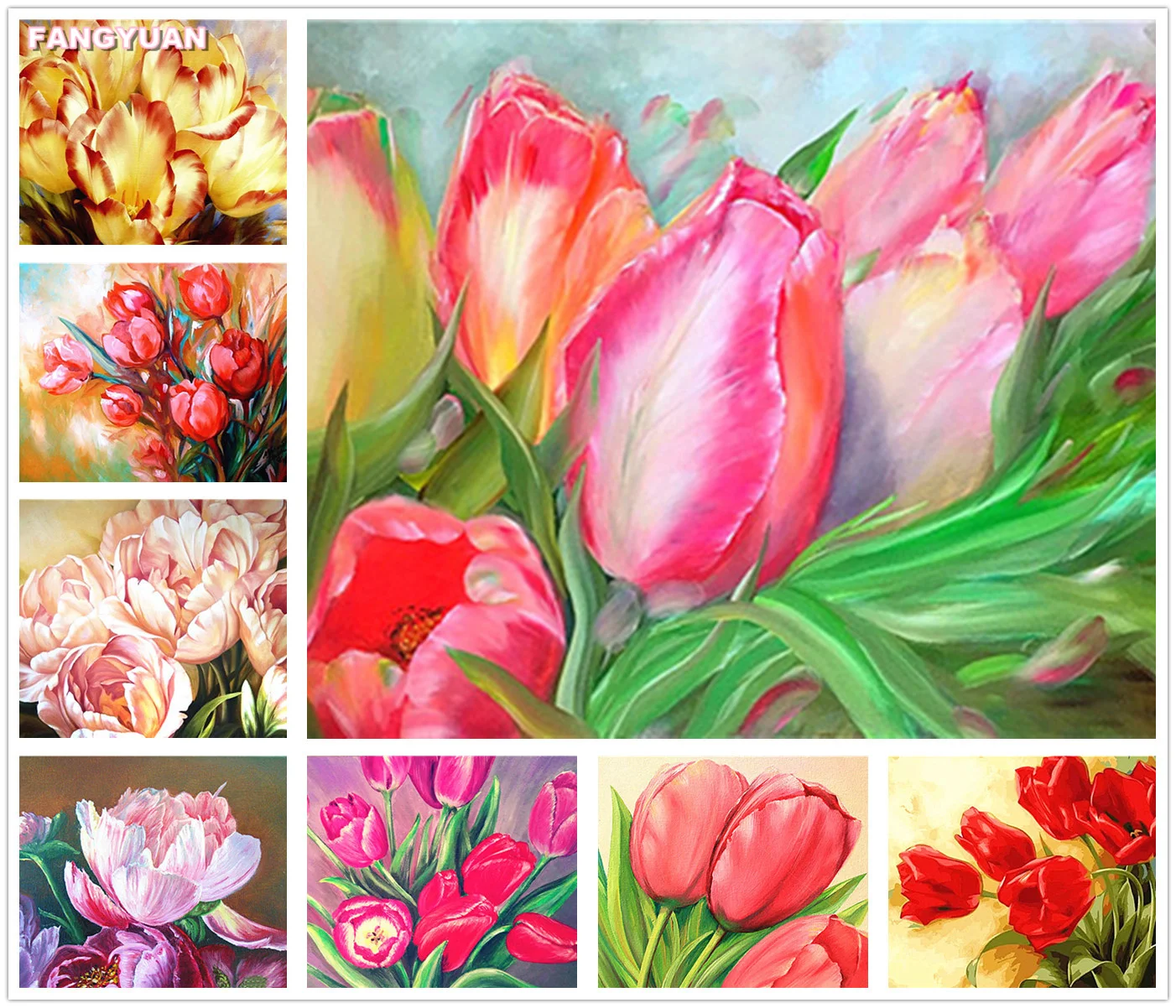 

Diamond Embroidery Flowers Cross Stitch 5D Diamond Painting Full Drill Yellower Flowers Picture Rhinestone Kits Wall Decor Gift