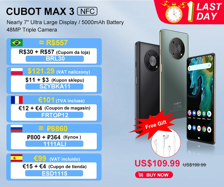 Cubot Max 3 X70, Android, Helio