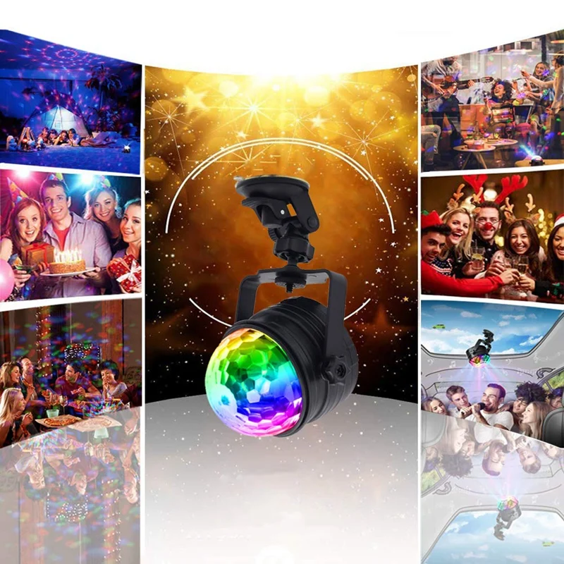 5 Вт сцены 4 Цвет RGB звуковая активация чешское стекло диско шар стробоскоп DJ для