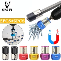 2pc5pc magnetic bit holder alloy electric magnetic ring screwdriver bit anti corrosion strong magnetizer for drill bit magnetic