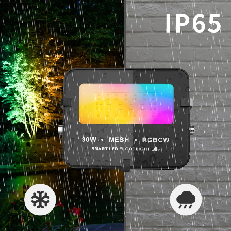 

Умная Светодиодная панель RGB 30 Вт, совместимая с Bluetooth, управление голосом через приложение, Диммируемый прожектор для дома, Светодиодные па...