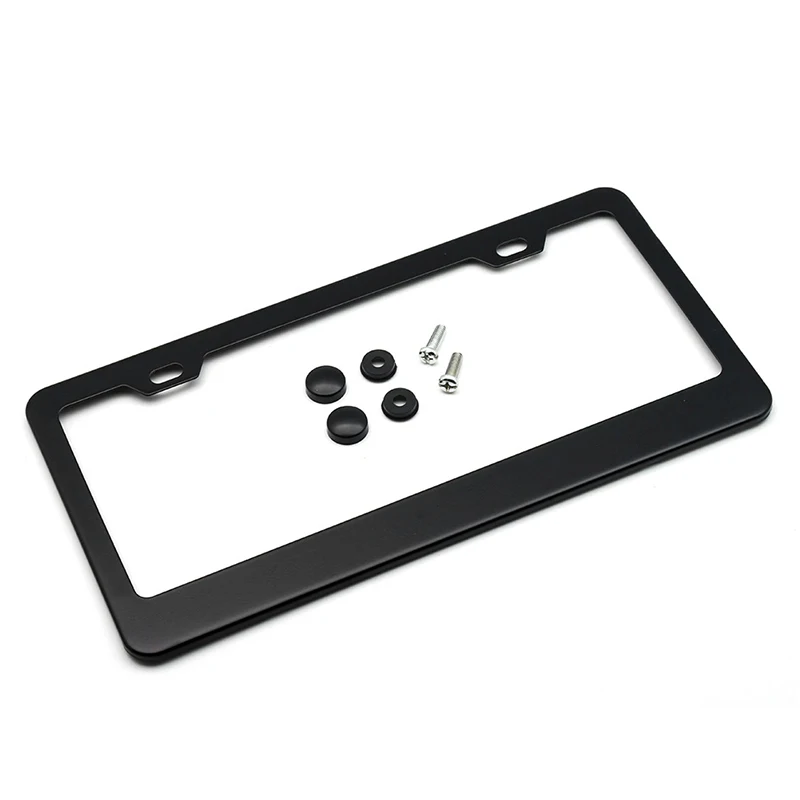 Universal 1Pc License Plate Frame Carbon Fiber Plastic License Plate Frame Bracket with Standard Screw Kits Auto Accessories