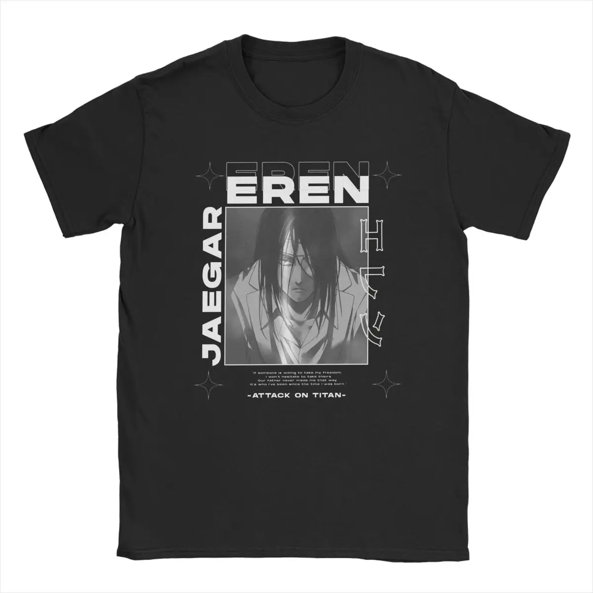 

Eren Anime T-Shirt for Men Women Attack on Titan Japan Manga Casual Cotton Tee Shirt O Neck Short Sleeve T Shirt Clothes