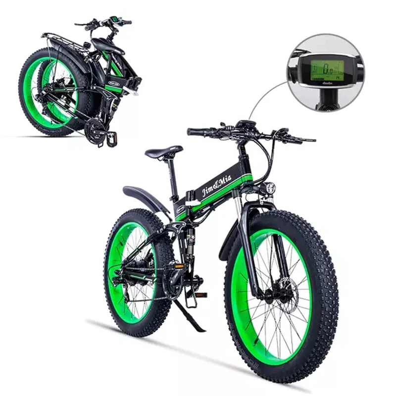 Online Elektrische Schnee Bike Fett Klapp Fahrrad 48V * 500w Lithium-batterie Aluminium Rahmen Und LED Licht SHIMANO übertragung