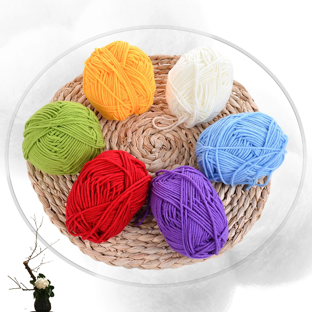 25g/ Soft Crochet Yarn Milk Cotton DIY Warm Baby for Hand Knitting Supplies Sweater Blanket Scarf Socks | Дом и сад