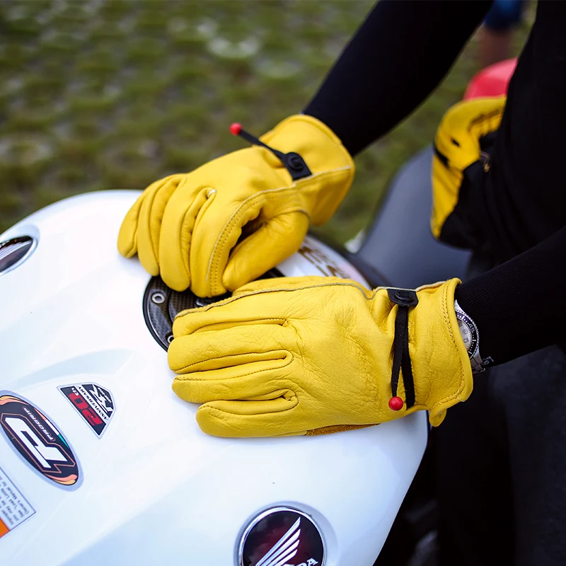 OZERO New Genuine Leather Cowhide Motorcycle Gloves Moto Water Resistant Touch Screen Non-slip Motorbike Riding | Спорт и