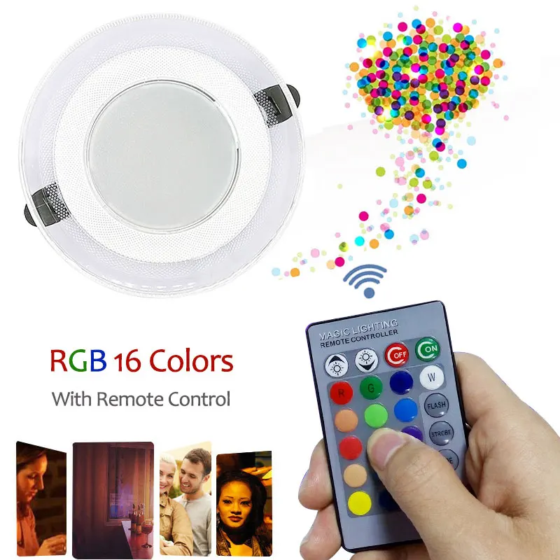 Фото RGB-светильник пуховой с дистанционным управлением, 7 Вт, 9 Вт №5