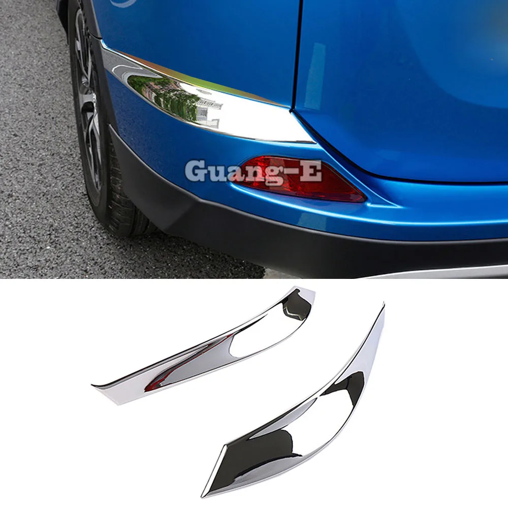 

Для Toyota RAV4 2014 2015 2016 2017 2018 тюнинг кузова автомобиля ABS хромированный задний бампер угловая защита отделка противотумансветильник фары