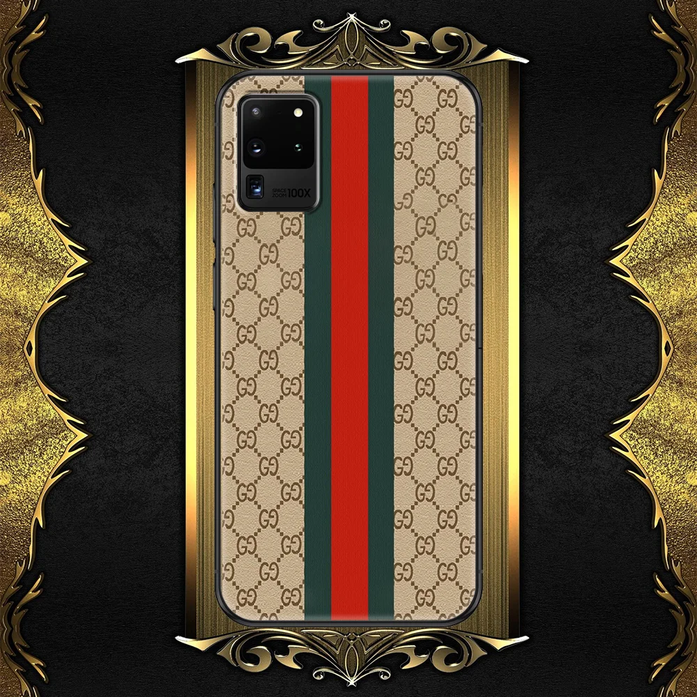 

Luxury Brand Guccies-compatible Phone case For Samsung Galaxy Note 4 8 9 10 20 S8 S9 S10 S10E S20 Plus UITRA Ultra black tpu