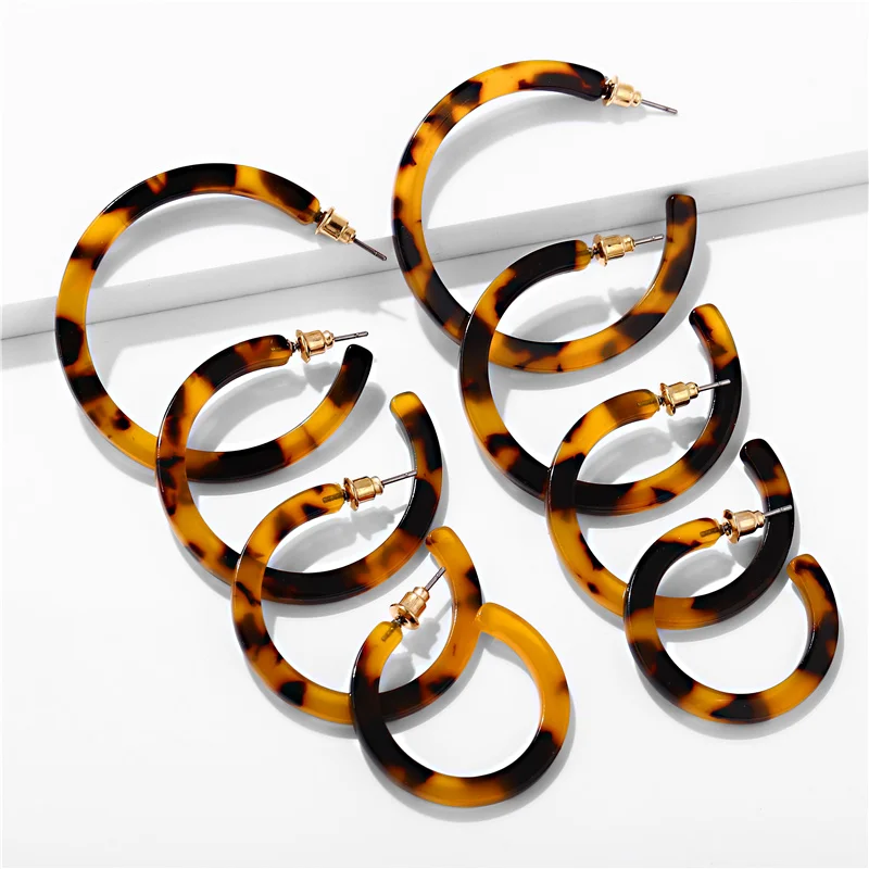 Серьги IF ME винтажные золотые акриловые серьги подвески в виде черепахи набор