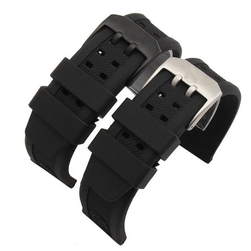 

23mm Black Silicone Wrist Band for Luminox 1820 7251 3050 Watch Strap Men Military Sport Diving Rubber Bracelet Belt Accessories