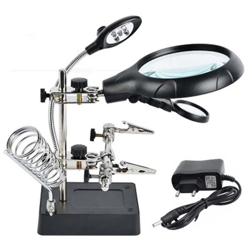 

Circuit board welding, mobile phone electronic instrument chip repair magnifying glass table lamp 2.5/10 times reading desk lamp
