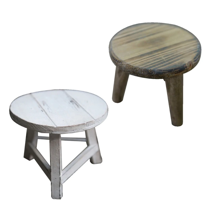 Accesorios de fotograf&iacute;a para reci&eacute;n nacido, Mini mesas de t&eacute; de escritorio de madera, accesorios de fotograf&iacute;a para beb&eacute;, utiler&iacute;a de Foto, accesorios de disparo D0AF-0