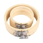 10 шт. Набор круглых деревянных рамок для вышивки, 5 шт. 4 дюйма и 5 шт. 6 дюймов регулируемых бамбуковых колец для вышивки крестом Hoo