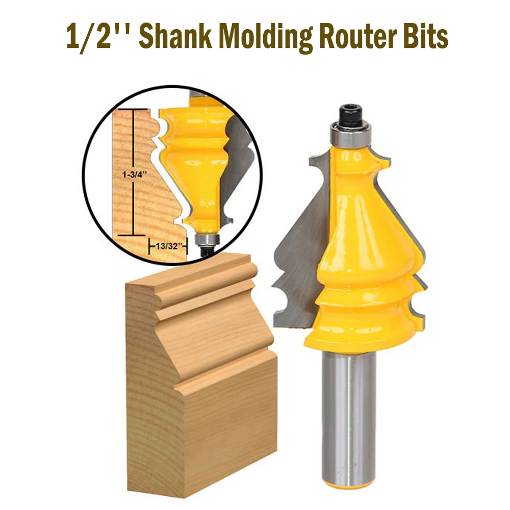 

1/2" Architectural Molding Router Cutter Bit Ogee Chisel Cutter Router Bit Wood