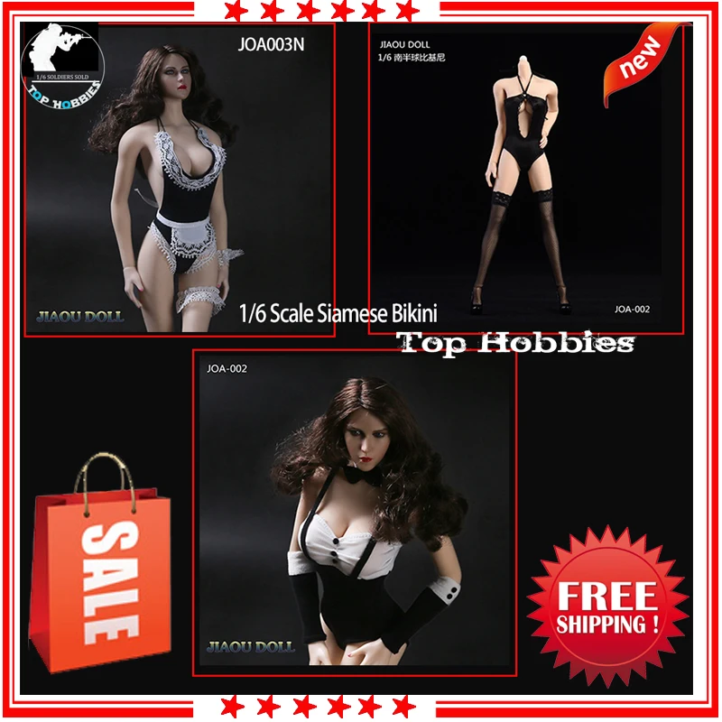 

1/6 Scale Action Figure Clothes Accessory Female Bikini Sexy Jumpsuit Siamese Bikini Conjoined Underwear Suit F 12" Body Figure