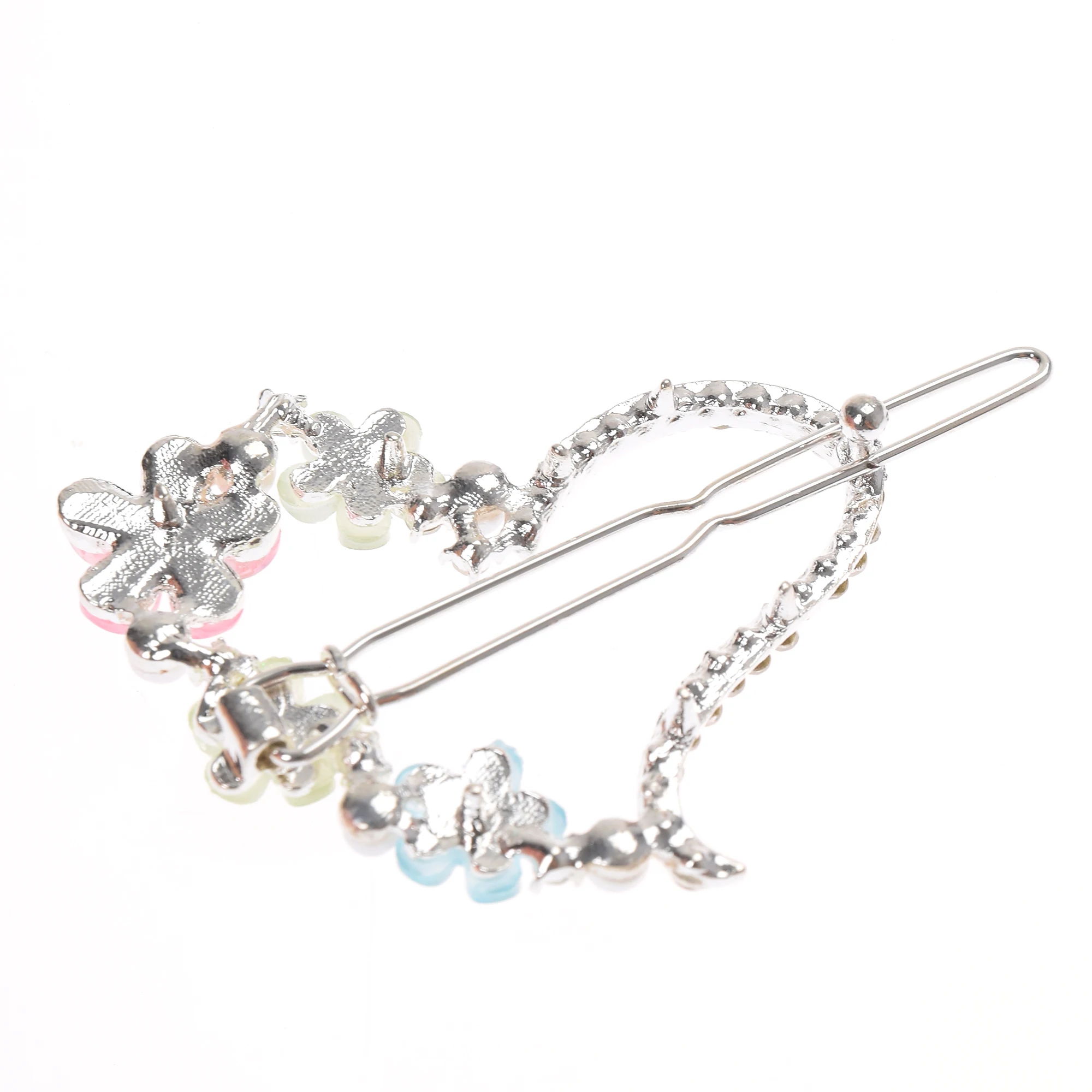 

1pc Crystal Rhinestones Hair Clips Hairpin Female Round Shape Cute Fresh Side Clip Hairpin Hair Metal Barrettes Accessories Girl