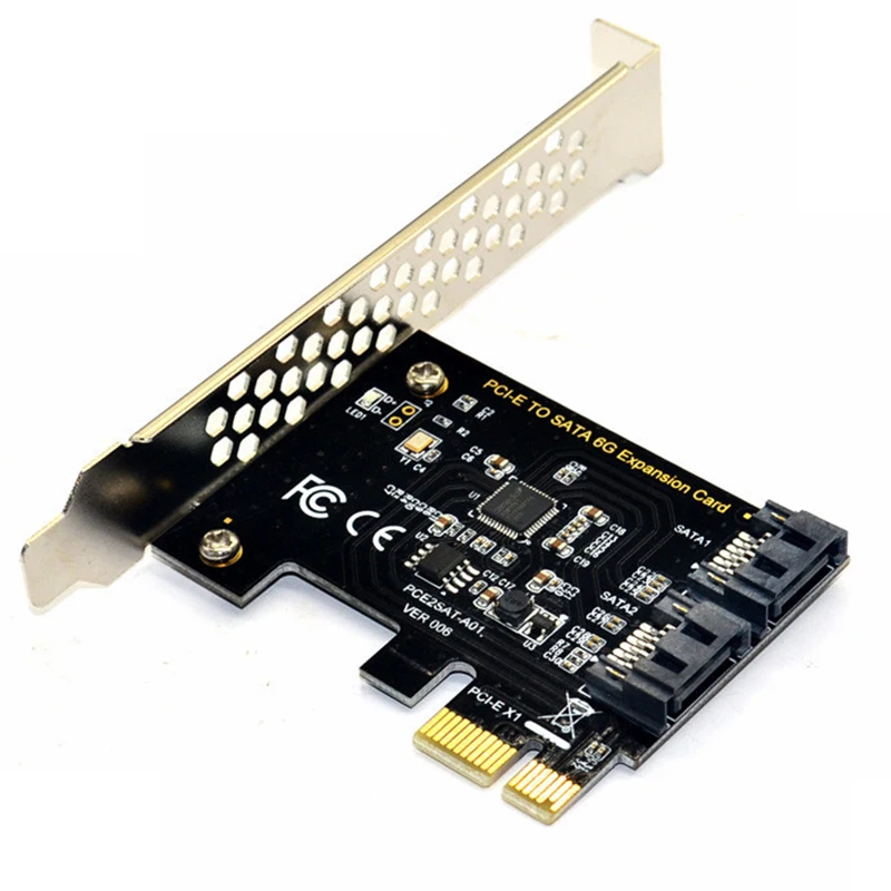 PCI Express SATA 3 контроллер карты 2 порта PCIe III 6 ГБ/сек. внутренний адаптер конвертер для