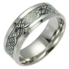 Светящееся кольцо с рисунком дракона, кольцо из титановой стали в китайском стиле для мужчин и женщин, ювелирные изделия в стиле хип-хоп, доставка XIN-Shipping