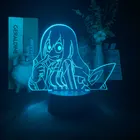 Аниме My Hero Academia гибкий 3D ночсветильник управление смартфоном 16 цветов Пульт дистанционного управления Kawaii декор комнаты для фанатов праздничный подарок