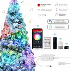 Светодиодная гирлянда, 5 м, 10 м, с медным проводом, RGB, USB, Wi-Fi, Bluetooth, пульт дистанционного управления, Декор для дома, свадьбы, вечеринки
