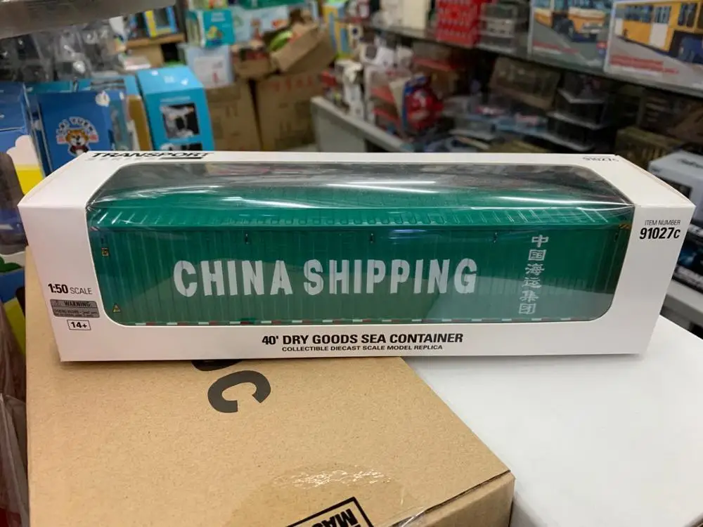 

DM 1/50 Scale 40′ Dry goods sea container Plastic Model China shipping 91027C