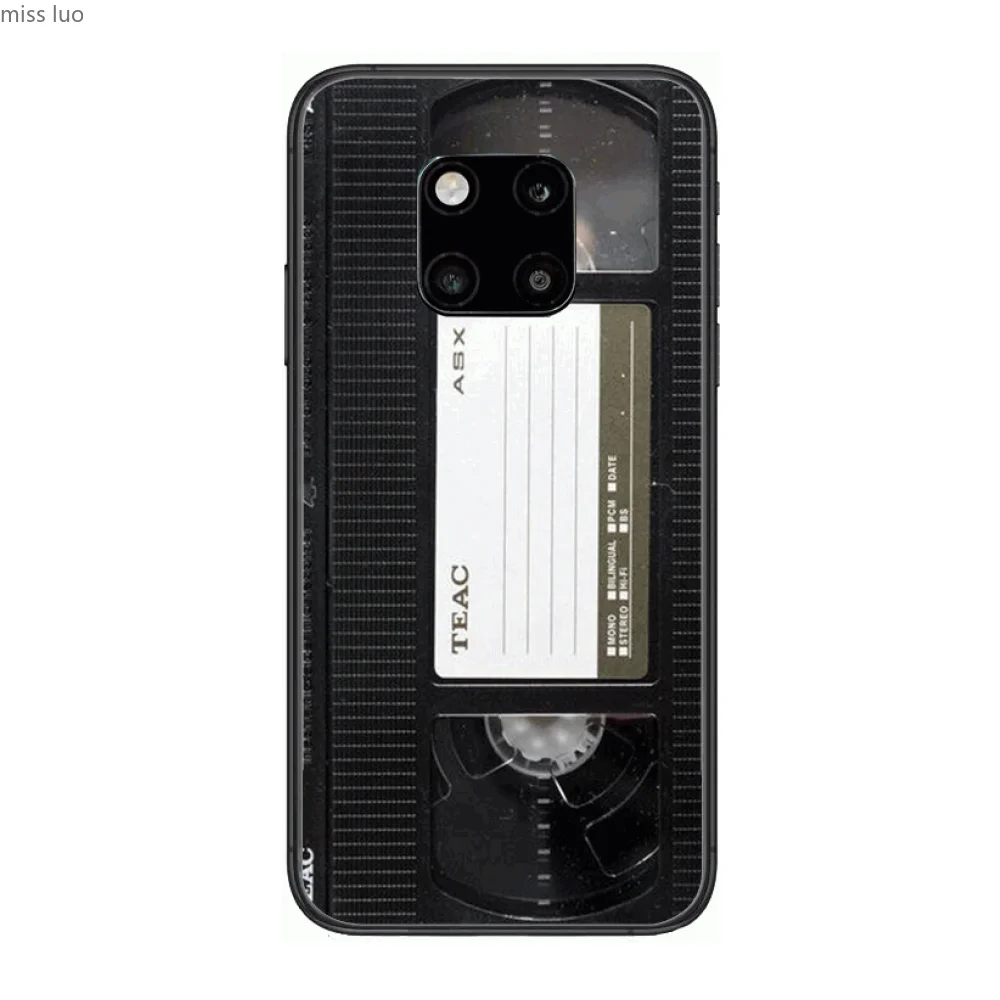 

Retro MagneTic Tape Mobile Phone Case For Huawei mate 30 10 20 40 Lite Smart Z Pro Black Etui 3D Coque Painting Hoesjes case