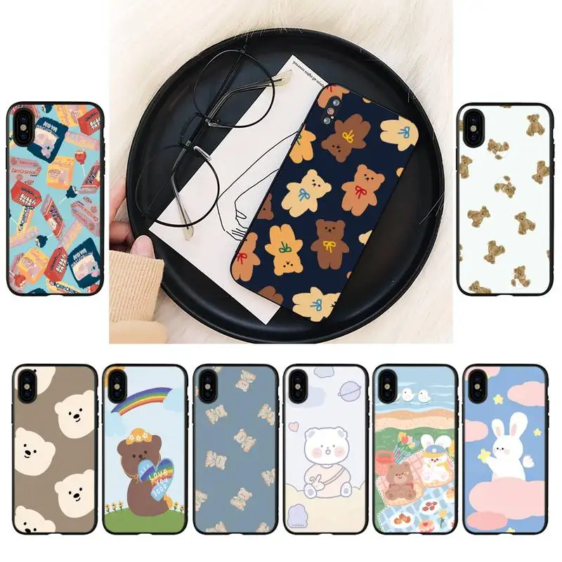 

Cute Bear Cartoon Phone Case For iPhone 8 7 6 6S Plus 5 5S SE 2020 12pro max XR X XS MAX 11 case