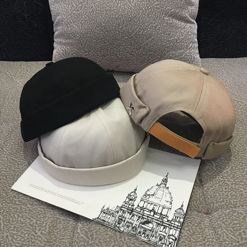 Винтажная купольная шапка мужские однотонные бархатные шапки для мужчин Docker Sailor