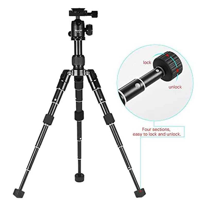 

XILETU SLR Camera Tripod,Travel Portable Tripod Compact with Pan Head for Dslr Camera