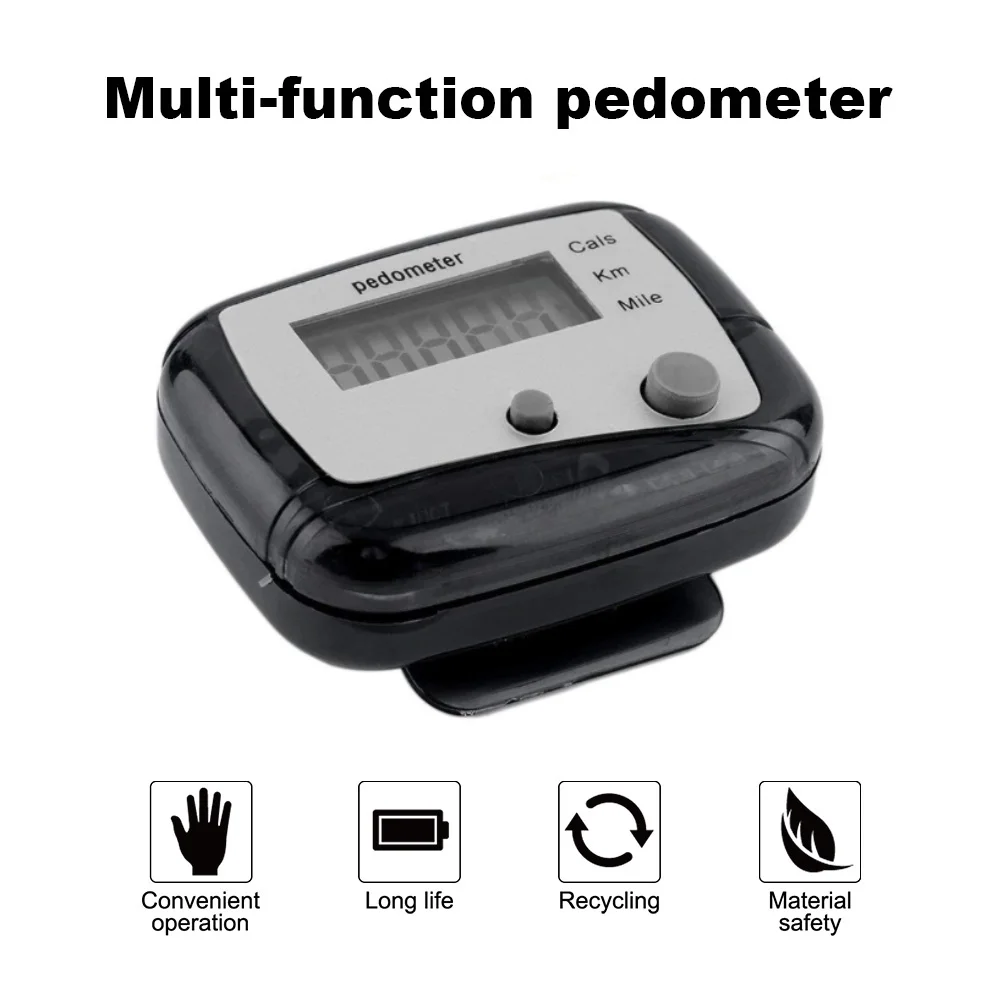 

Multifunction Pedometer Plastic Double Key Pedometer Electronic Treadmill Timer Mileage Calorie Calculation Step 0-9999