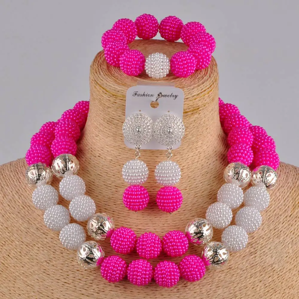 Черный белый Африканский комплект ювелирных изделий из бисера имитация жемчуга