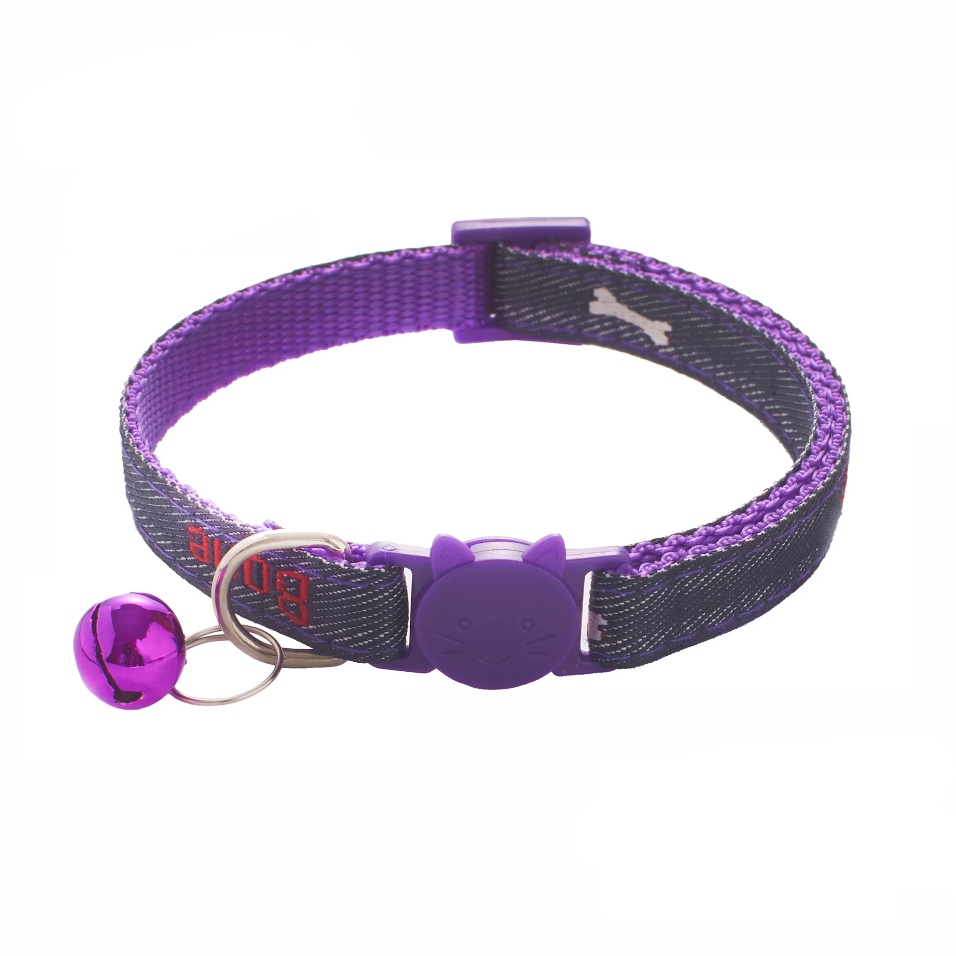 Жан ошейник для питомца кота с колокольчиком регулируемая застежка снимается