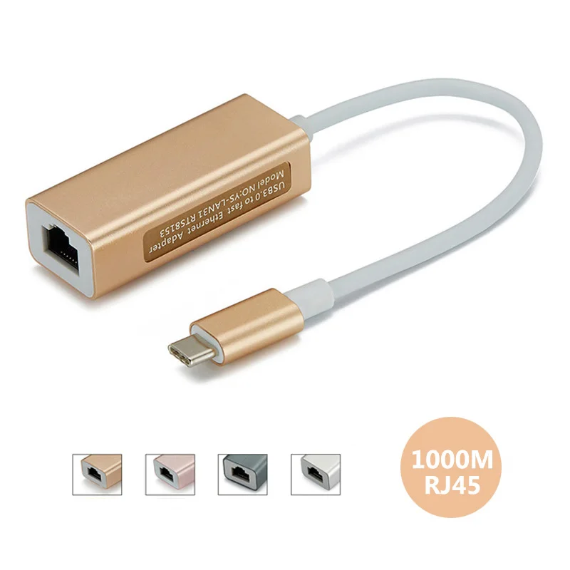10/100/1000 Мбит/с проводной USB C Ethernet сетевой адаптер Тип RJ45 сетевая карта