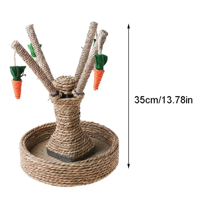 

Small Animal Activity Rabbit Toy Fun Carrot Tree Boredom Breaker Rodent Dutch Rat Bite Playing Interaction Lovely Pet