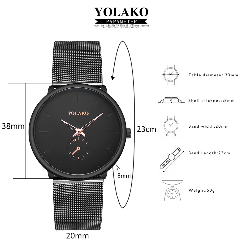 

Rose Gold Ladies Watch Mesh Strap Women Watches Stainless Steel Dress Clock Simple Fashion Woman's Wrist Watch relojes mujer