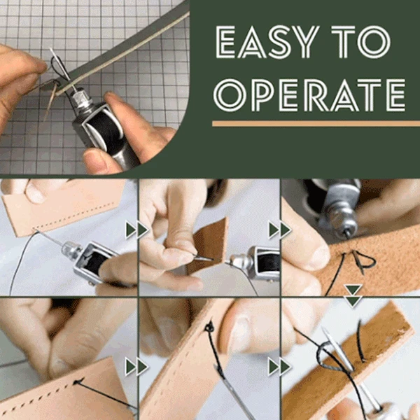 Нитки для шитья кожи шило комплект ручной БРОШЮРОВЩИК строчкой резьба иглы