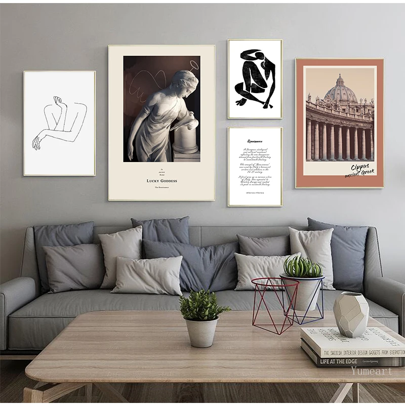 Европейская Минималистичная абстрактная скульптура тела картины ангела на