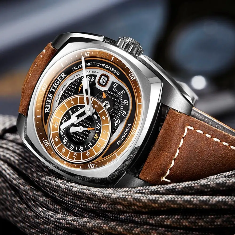 Часы наручные мужские автоматические водонепроницаемые спортивные