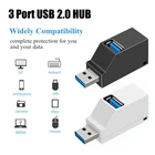 USB-концентратор с 3 портами, высокоскоростной мини-концентратор USB 2,0, разветвитель для ПК, ноутбука, U-флеш-накопитель, кардридер для компьютера HP, Dell, ASUS, ACER, Xiaomi