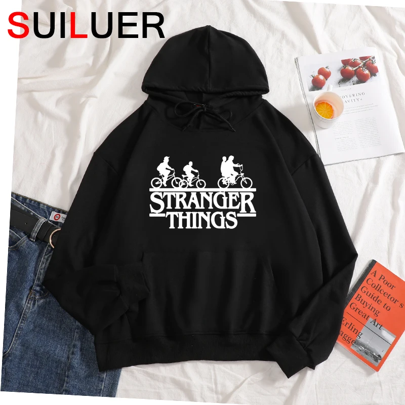 

Stranger Things 100% Cotton Women Men Hoodies Harajuku Funny Movie Sweatshirts Upside Down Eleven Pullovers Fashion Hoodie