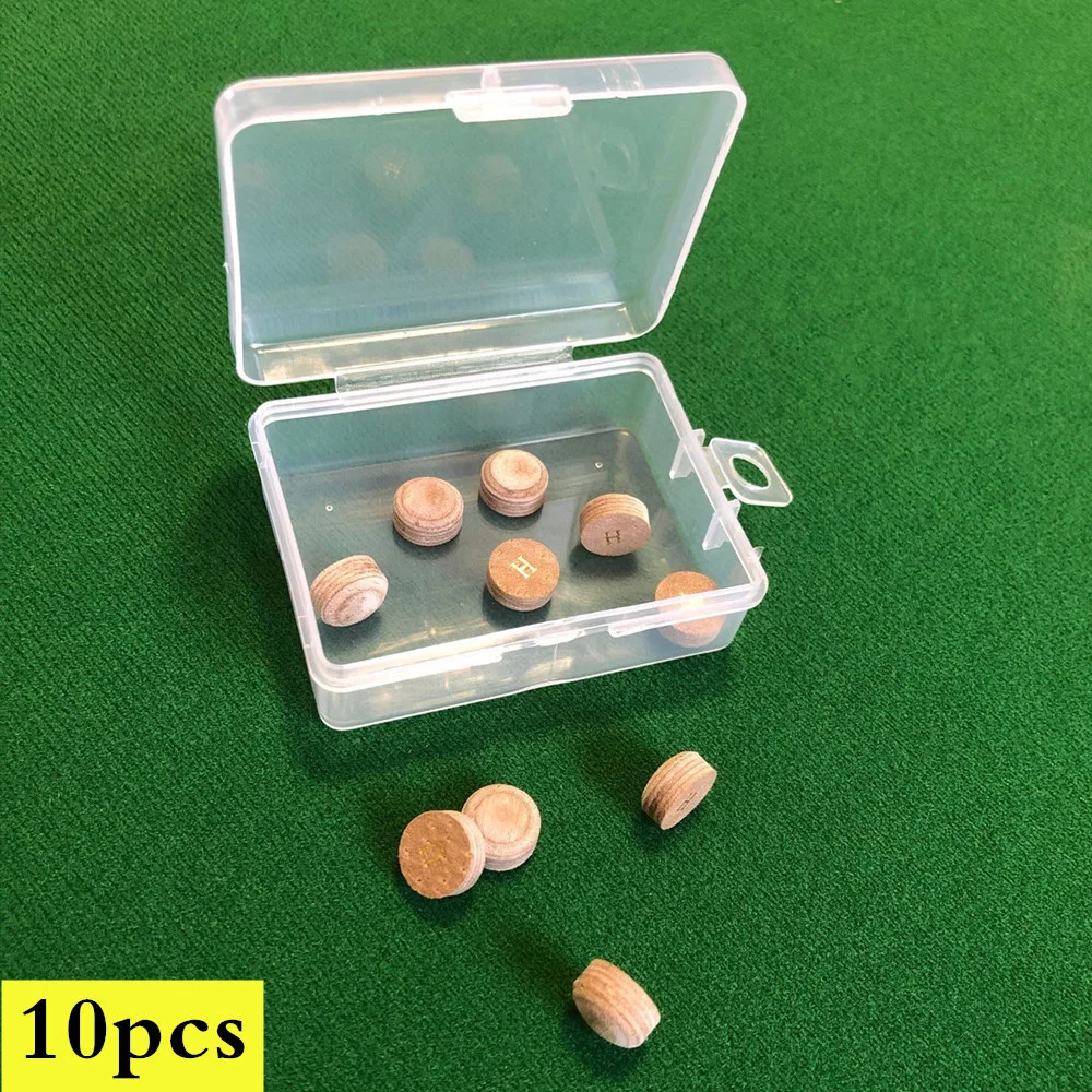 

10PCS 10/11/13mm Billiard Pool Cue Tips H Hardness Billiard Snooker Cue Stick Tip