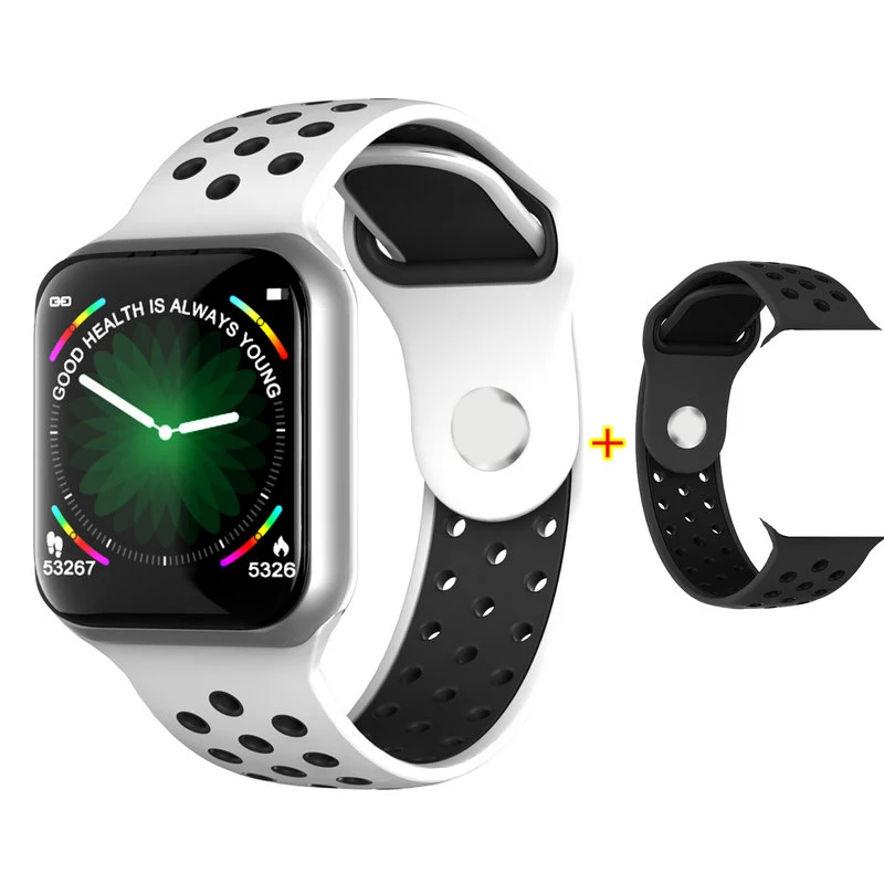add 1 strap IP68 Водонепроницаемые F8 Bluetooth умные часы с монитором сердечного ритма Смарт-часы 1,3 дюймов экран расстояние шагов калории спортивные умные часы - Цвет: add 1 strap