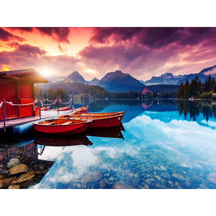 

Tourism Sunset Tapestry Europe National Park High Tatras Mountain Lake Home Decoration Nation Starfish Puzzle Slovakia Poland