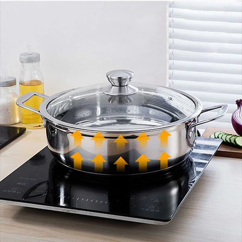 Горячий горшок кастрюля из нержавеющей стали утолщенная глубокая суповая