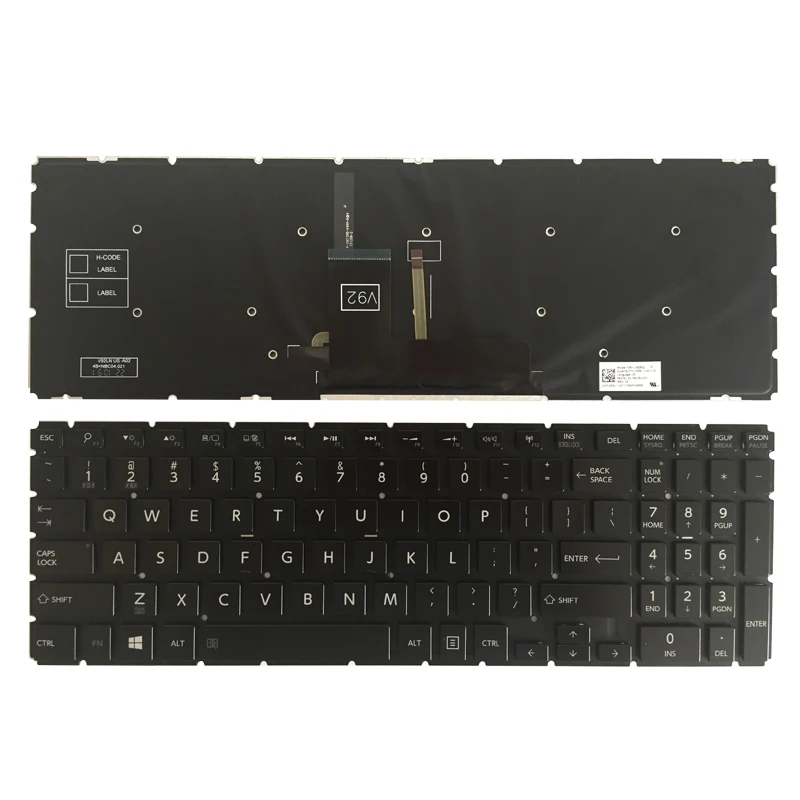 Новая английская клавиатура для ноутбука Toshiba Satellite L50 B L55 S55 подсветка US Подсветка