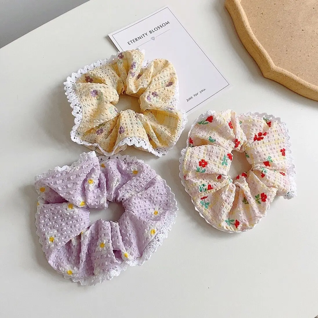 

Новое поступление, модные женские милые кружевные резинки для волос, идиллические резинки для волос в стиле кантри, резинки для волос для ле...