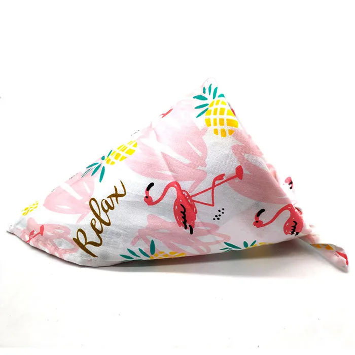 pink flamingo 1 шт. собака бандана шарф лето тропический лес милый питомец собака персонализированный бандана нагрудники регулируемые аксессуары для домашних животных поставщик - Цвет: pink flamingo
