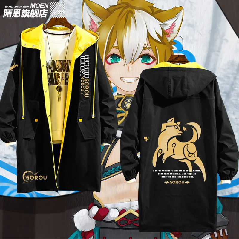 Костюм для косплея Genshin Impact ветровка Inazuma модная куртка пальто одежда игры Gorou