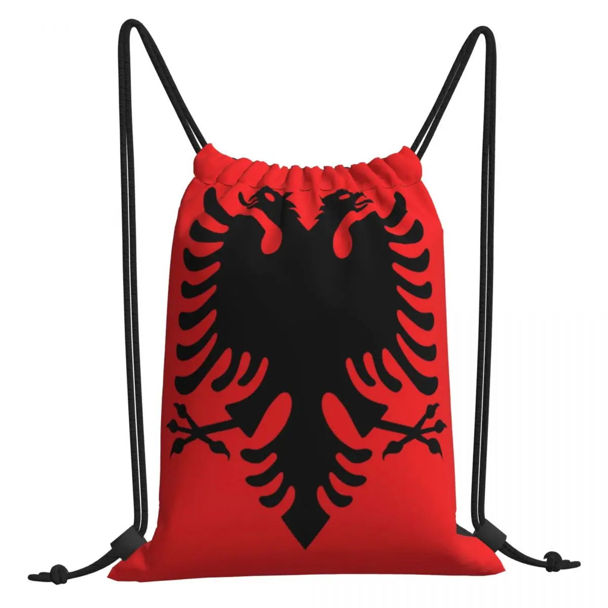 

Albania new men and women drawstring backpack outdoor portable backpack travel fitness shopping bag drawstring backpack